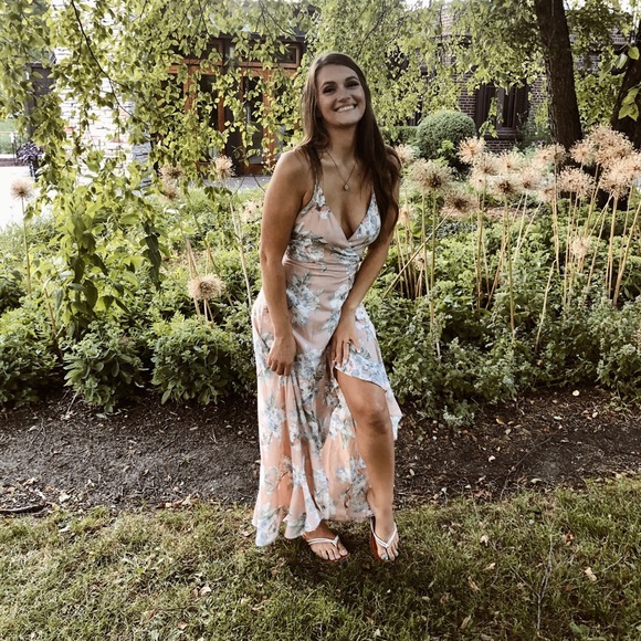 Floral High-Low Ruffle Maxi Dress - Picture 2 of 14